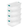Sterilite 106 Qt Plastic Storage Container (4 Pack) and 64 Qt Box (6 Pack)