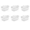 Sterilite 12168006 2 Bushel 71L Ultra Laundry Basket, White w/Titanium handles, 6 pack