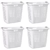 Sterilite 12258004 Ultra Easy Carry Hamper, White Hamper w/Titanium Inserts, 4-Pack