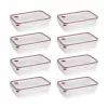 Sterilite 16-Cup Rectangle UltraSeal Food Storage Container, Red 8 Ct