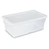 Sterilite 16 Quart Plastic Latching Storage Container (12 Pack) & 6 Quart Tote (24 Pack)