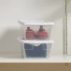Sterilite 16 Quart Plastic Latching Storage Container (12 Pack) & 6 Quart Tote (24 Pack)