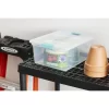 Sterilite 16 qt. Plastic Deep Clip Storage Box Container in Clear, 8 Pack and Medium Clip Box in Clear, 4 Pack