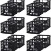 Sterilite 16929006 Plastic Storage Box Crate, Black (12 Pack)