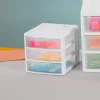 Sterilite 20738006 Small 3 Drawer Unit, White Frame with Clear Drawers, 6-Pack