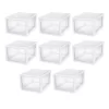 Sterilite 27-Qt. Single Box Modular Stacking Storage Container, Clear (8-Pack)