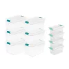 Sterilite 64 Qt Latching Storage Tote Box (6 Pack) Medium Clip Box (4 Pack)