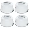 Sterilite Cake Server See-Through Lid, White Base, 4-Pack