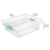 Sterilite Large Clip 5.5 Qt. Storage Box Container (6-Pack) + Small Clip Box (6-Pack)
