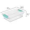 Sterilite Large Clip 5.5 Qt. Storage Box Container (6-Pack) + Small Clip Box (6-Pack)