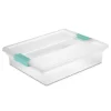Sterilite Large Clip 5.5 Qt. Storage Box Container (6-Pack) + Small Clip Box (6-Pack)