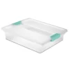 Sterilite Large Clip 5.5 Qt. Storage Box Container (6-Pack) + Small Clip Box (6-Pack)