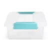 Sterilite Large Clip 5.5 Qt. Storage Box Container (6-Pack) + Small Clip Box (6-Pack)