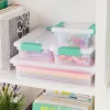 Sterilite Large Clip 5.5 Qt. Storage Box Container (6-Pack) + Small Clip Box (6-Pack)