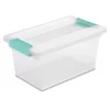 Sterilite Mini Clip Plastic Storage Box (6 Pack) & Medium Containers (4 Pack)