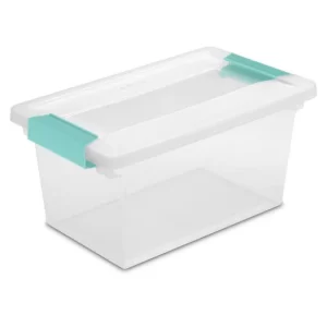 Sterilite Mini Clip Plastic Storage Box (6 Pack) & Medium Containers (4 Pack)