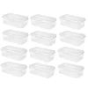 Sterilite Plastic FlipTop Latching Storage Box Container, Clear, 12 Pack