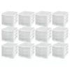 Sterilite White and Clear Countertop 3-Drawer Desktop Storage Unit (12 Pack)