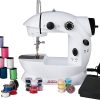 Sunbeam Mini Portable Sewing Machine AC Adapter Foot Pedal And Over 75 Piece Sewing Kit Included