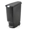 simplehuman 40 Liter / 10.6 Gallon Slim Kitchen Step Trash Can With Secure Slide Lock, Black Plastic