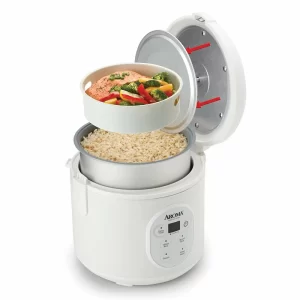 Aroma Housewares 8-Cup (Cooked) (4-Cup UNCOOKED) Digital Rice Cooker and Food Steamer (ARC-914D),White