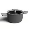 BergHOFF Leo 4.6 qt. Aluminum Nonstick Stock Pot in Grey with Glass Lid