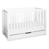 Carter's by DaVinci Colby 4-in-1 Convertible Crib with Trundle Drawer in White, Greenguard Gold Certified, Undercrib Storage