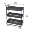 Simply Tidy Hudson Rolling Cart, Black