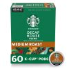 Starbucks Decaf K-Cup Coffee Pods House Blend for Keurig Brewers, 6 boxes (60 pods total)