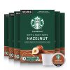 Starbucks Medium Roast K-Cup Coffee Pods, Hazelnut for Keurig Brewers, 6 boxes (60 pods total)