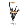 ACHLA DESIGNS CTBB-01 50 in. Tall Copper Double Cattail Birdbath with 2 Bowls and Stake