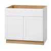 Hampton Bay SB36 Avondale Shaker Alpine White Quick Assemble Plywood 36 in Sink Base Kitchen Cabinet (36 in W x 24 in D x 34.5 in H)