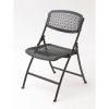 HDX 2FF004HDX Plastic Seat Folding Chair in Black (Set of 4)