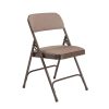 National Public Seating 2207 Brown Fabric Padded Seat Stackable Folding Chair (Set of 4)