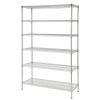 HDX HD18481302PS-1 6-Tier Commercial Grade Heavy Duty Steel Wire Shelving Unit in Chrome (48 in. W x 72 in. H x 18 in. D)