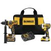 DEWALT DCK2100D1T1 20V MAX Cordless Brushless Hammer Drill/Driver 2 Tool Combo Kit with FLEXVOLT ADVANTAGE