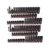 Milwaukee 49-66-7009-49-66-7009 SHOCKWAVE 3/8 in. Drive SAE and Metric 6 Point Impact Socket Set (86-Piece)