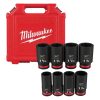 Milwaukee SHOCKWAVE 3/4 in. Drive SAE Deep Well Impact 6 Point Impact Socket Set (8-Piece)