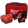 Milwaukee 2458-21 M12 12-Volt Lithium-Ion Cordless Palm Nailer Kit with One 1.5Ah Battery, Charger and Tool Bag