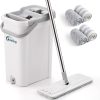 oshang Flat Floor Mop and Bucket Set for Home Floor Cleaning, Hands Free Floor Flat Mop