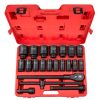 TEKTON 3/4 in. Drive 7/8-2 in. 6-Point Deep Impact Socket Set (22-Piece)