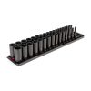 TEKTON 3/8 in. Drive Deep 12-Point Impact Socket Set (34-Piece) (1/4-1 in., 6-24 mm) - Rails