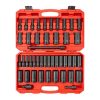 TEKTON SID92404 1/2 in. Drive Deep 6-Point Impact Socket Set, 45-Piece (5/16 - 1-1/4 in., 8 mm - 32 mm)