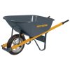 True Temper R6STSP14 6 cu. ft. Wheelbarrow with Steel Handles and Flat Free Tire