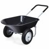 WELLFOR 5 cu. ft. Plastic Garden Dolly Post Hole Digger Utility Cart Wheelbarrow