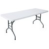 Plastic Development Group TGT706TBL White 706 Heavy Duty 6 ft. Straight Plastic Top Banquet Folding Table