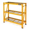 DEWALT DXST4500-W Yellow 3-Tier Wire Steel Garage Storage Shelving Unit (50 in. W x 48 in. H x 18 in. D)