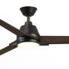 Fanimation Studio Collection Pyramid 52-in Aged Bronze LED Indoor/Outdoor Ceiling Fan with Light Remote (3-Blade)