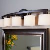 allen + roth Merington 37.5-in 5-Light Aged Bronze Transitional Vanity Light