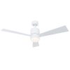 Fanimation Studio Collection Pylon 48-in Matte White LED Indoor Smart Ceiling Fan with Light Remote (3-Blade)